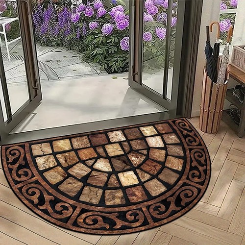 Half moon outdoor door - half,