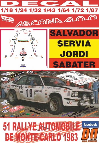 Decal opel ascona 400 - 400, s