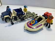 Vintage Fisher-Price - Boating Combo - Three figures Truck trailer and boat 1980