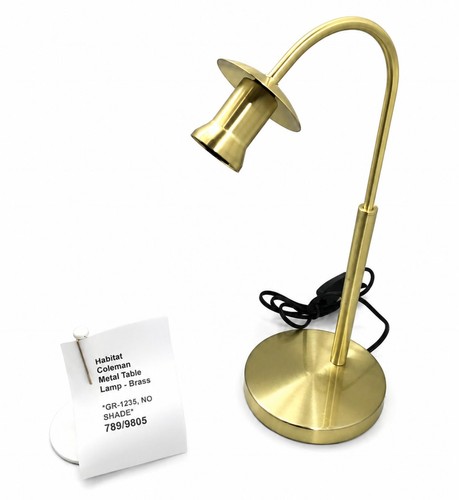 Brass table lamp - lamp, curved