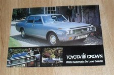 Toyota Crown 2600 De Luxe Saloon Brochure / Flyer 1973