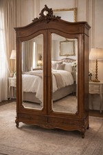 French Mirrored Armoire ~