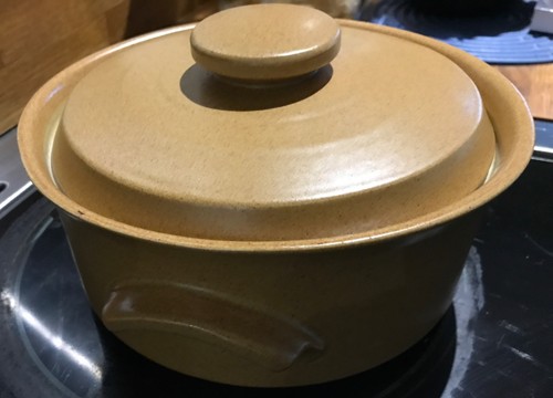 1960 light brown casserole - light,