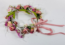 Mauve flower crown wedding - crown,
