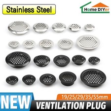 Stainless Steel Round Air Vent Grille Wardrobe Cabinet Metal Ventilation Cover