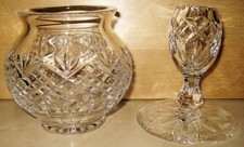 Edinburgh Crystal Vase & Webb Corbett Cut Crystal Candlestick