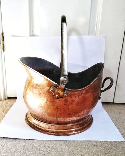 Vintage copper coal scuttle - vintage,