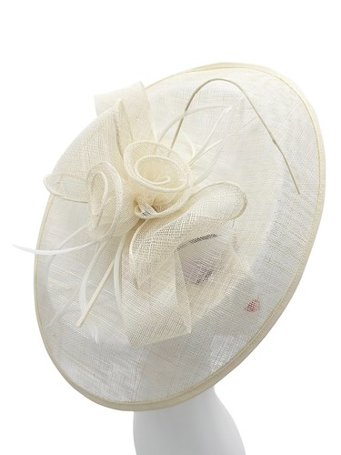 Large flower feather hair hat - flower,