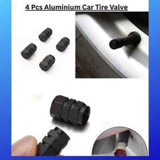4PCS Black METAL TYRE DUST