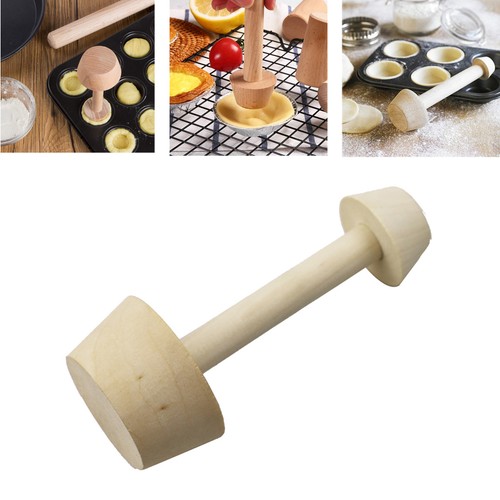 Wooden tart tamper double side - tart,