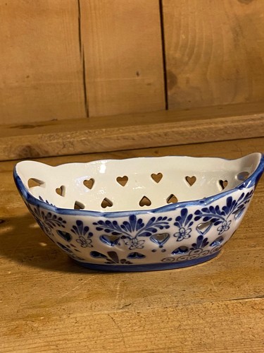 Delft blue reticulated - blue, trinket