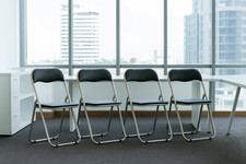 Folding Chairs Black Set Of 4 Office Dining Garden Camping Metal Padded Seat