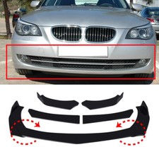 Gloss Black For BMW 5 Series E60 E61 Front Bumper Lip Splitter Spoiler UK SHIP