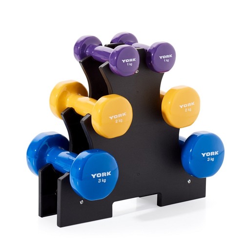 York 12kg vinyl dumbbell set - vinyl,