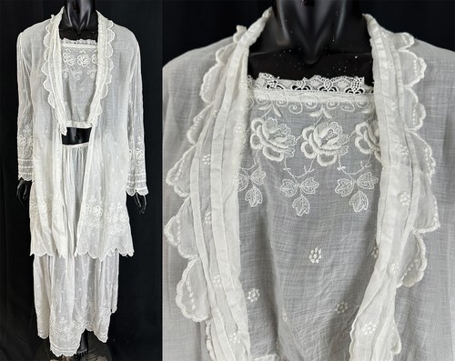 Edwardian embroidered white - edwardian,