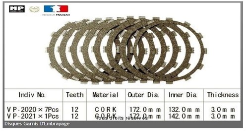 Set clutch trim discs - 8,