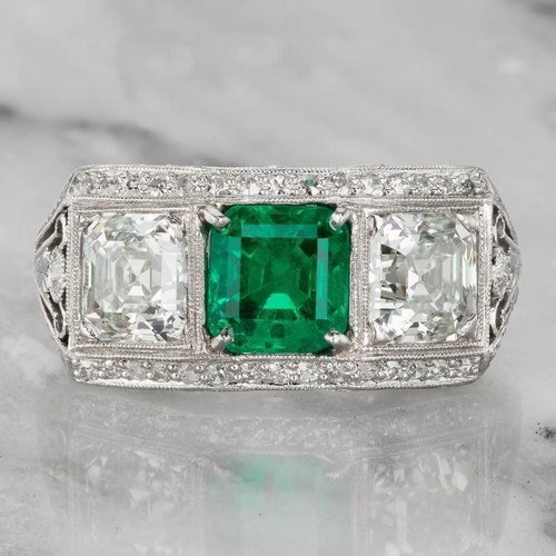 Art deco style emerald - style,