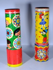 x2 Vintage 1950s Tin Kaleidoscope Toys - Made in England