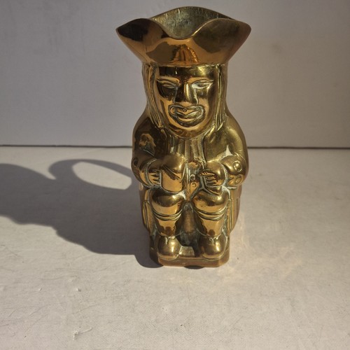 Large brass toby - brass, jug
