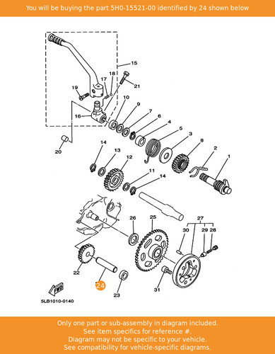 Yamaha shaft 5h0 15521 00 - yamaha, 5h0-15521-00
