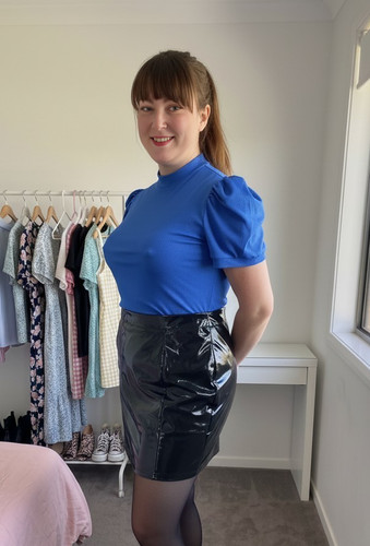Black pvc faux leather - black,