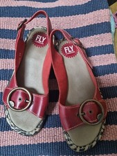 Red Fly London Slingback Sandals size 6