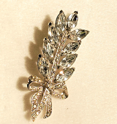 Vintage coro rhinestone - rhinestone, brooch