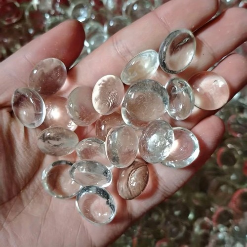 Flat glass marbles vase - marbles,