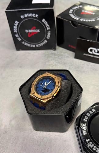 Casio shock wr20bar blue - casio, g-shock