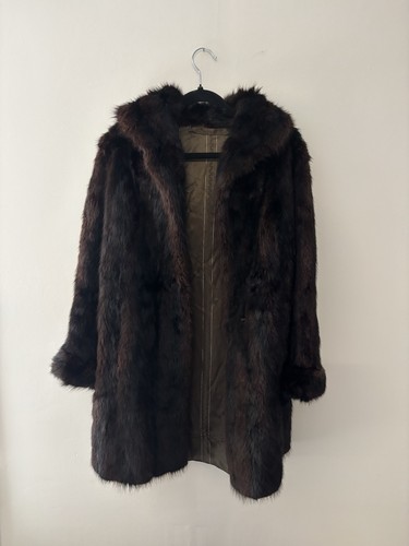 Vintage mink fur coat long - coat, –
