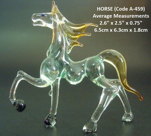 Blown glass horse figurine - blown,