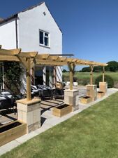 2.7m Posts Heavy Duty Wooden Timber Garden Patio gazebos/LEAN-TO PERGOLAS