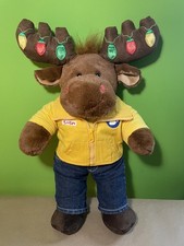 Build a Bear Christmas Hal the Moose with light up antlers & outfit. 18 inches