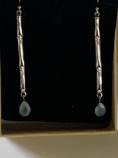 Sterling Silver 'Bamboo' Drop