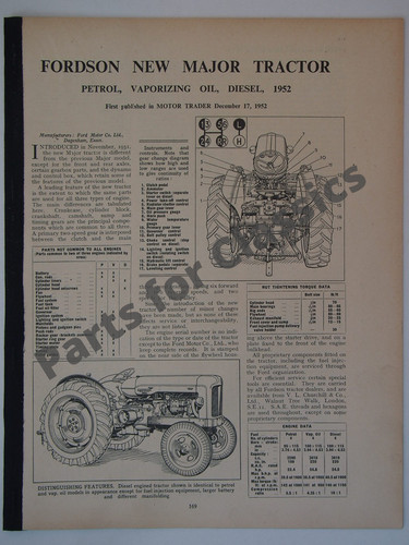 Fordson new major - new, tractor