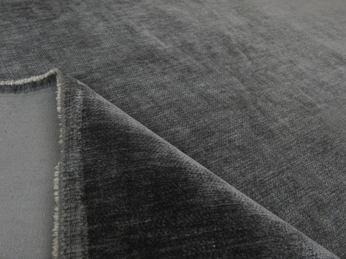 Dark grey velvet chenille - grey,