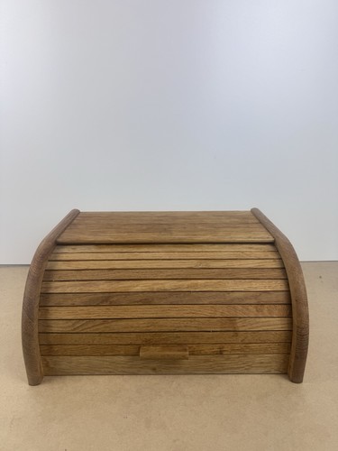 Wooden roll top bread bin - roll,