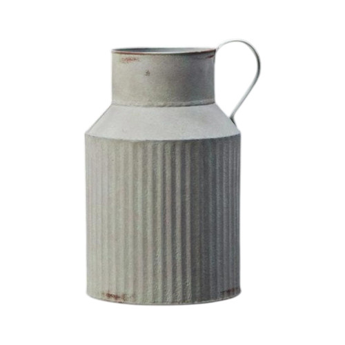 Vintage white ribbed - ribbed, zinc