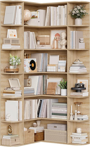 Corner bookcase 185cm - corner, shape
