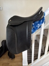 17 Inch Ideal Black Leather Ramsey Show Saddle Wide Width