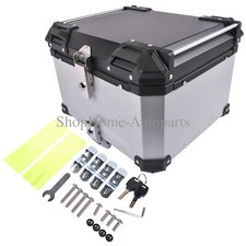 55L Motorcycle Top Box Silver