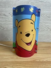 Disney Winnie the Pooh Night Light Lamp Kids Nursery Bedroom Decor Blue Shade