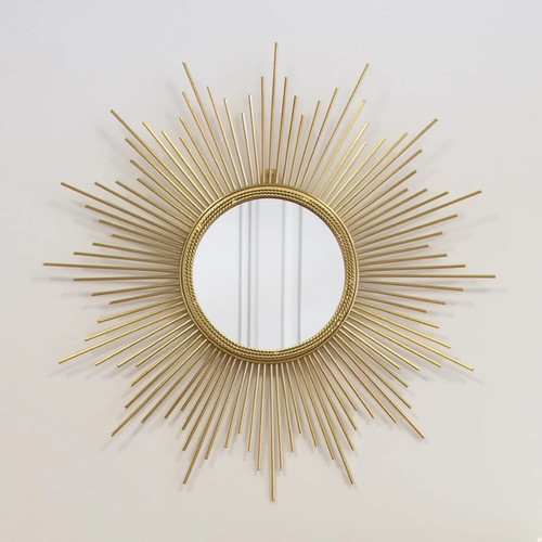 Gold sunburst mirror - gold,