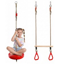 2-in-1 Button Swing Set and