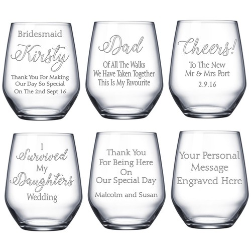 Engraved stemless wine - engraved,