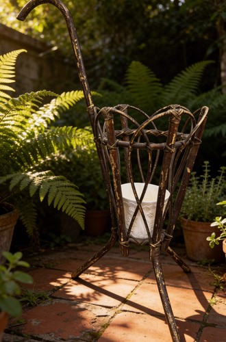 Vintage bamboo retro umbrella - bamboo,