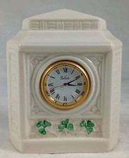 Belleek 3-Leaf Clover Clock