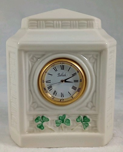Belleek leaf clover clock - 3-leaf,