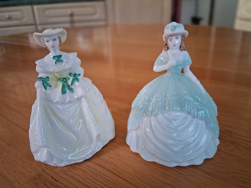 Two high coalport figurines - 4",