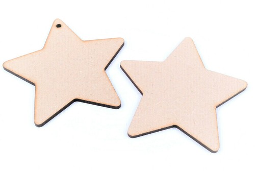 Large wooden mdf - wooden, star